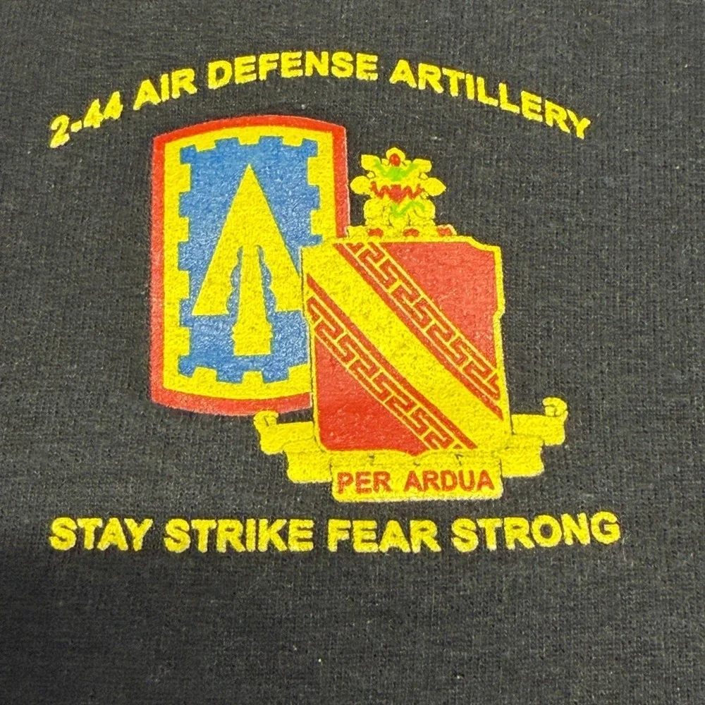 Vintage Hanes 2-44 Air Defense Artillery Sweatshirt Mens Large Black